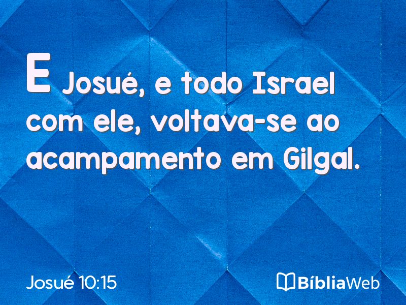 Josué 10:15 em imagem para compartilhar
