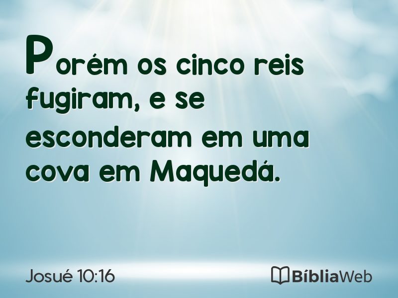 Josué 10:16 em imagem para compartilhar