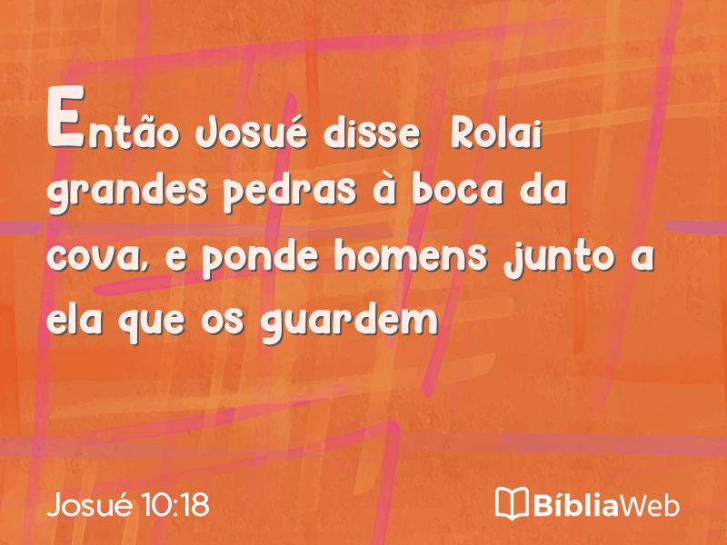 Josué 10:18 em imagem para compartilhar