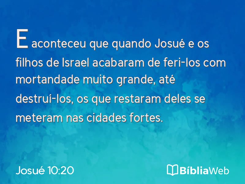 Josué 10:20 em imagem para compartilhar