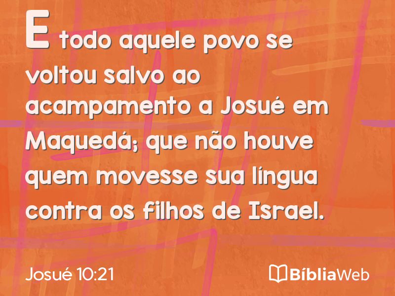 Josué 10:21 em imagem para compartilhar