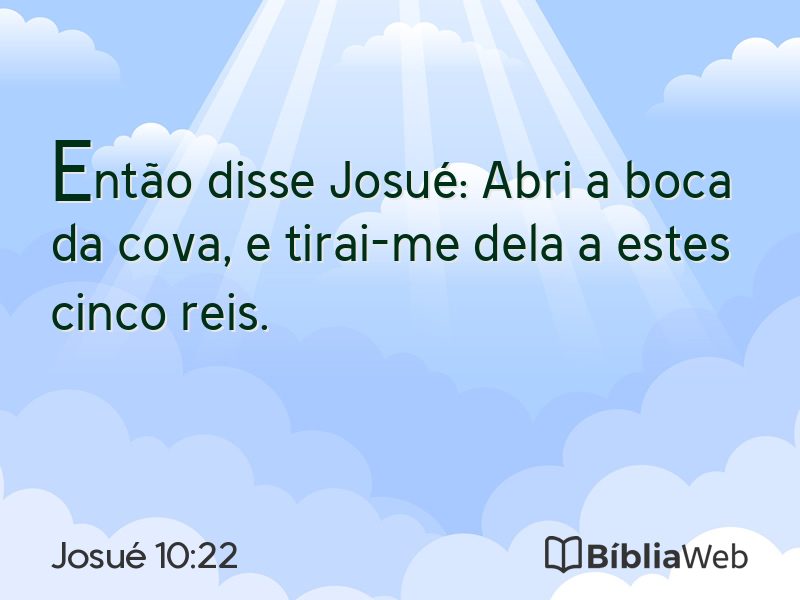Josué 10:22 em imagem para compartilhar