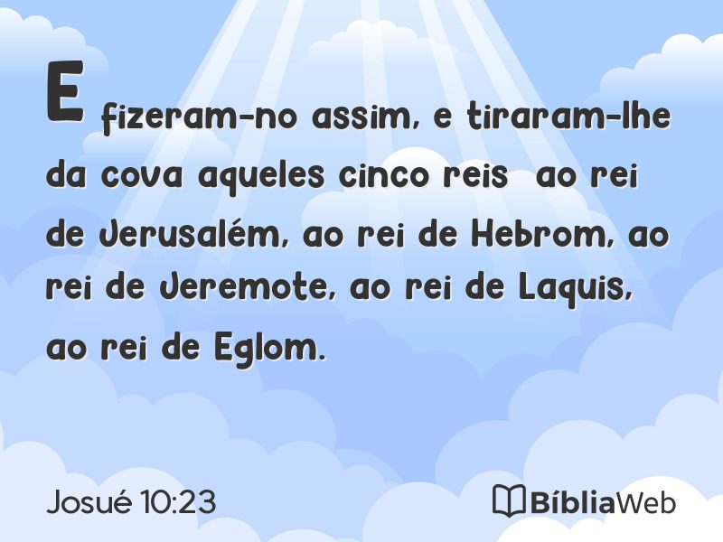 Josué 10:23 em imagem para compartilhar