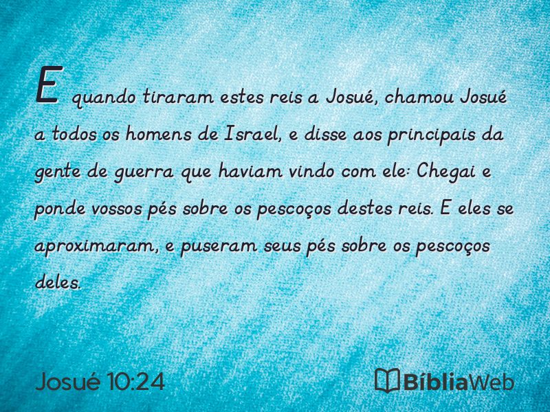 Josué 10:24 em imagem para compartilhar