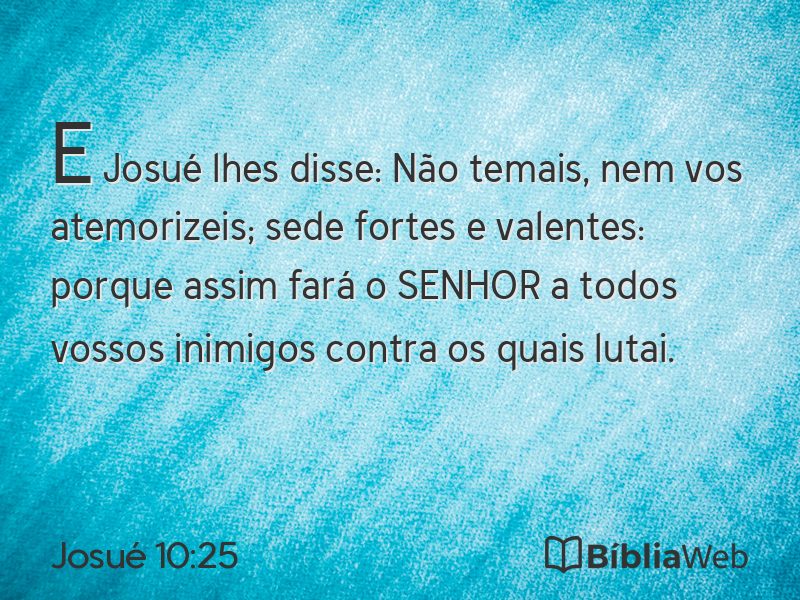 Josué 10:25 em imagem para compartilhar