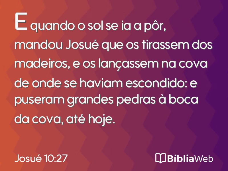 Josué 10:27 em imagem para compartilhar