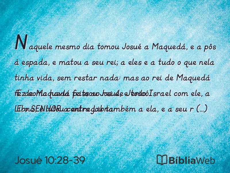 Josué 10:28-39 em imagem para compartilhar