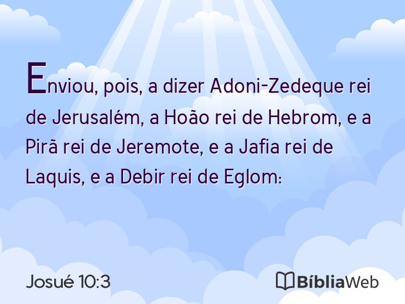 Josué 10:3 em imagem para compartilhar