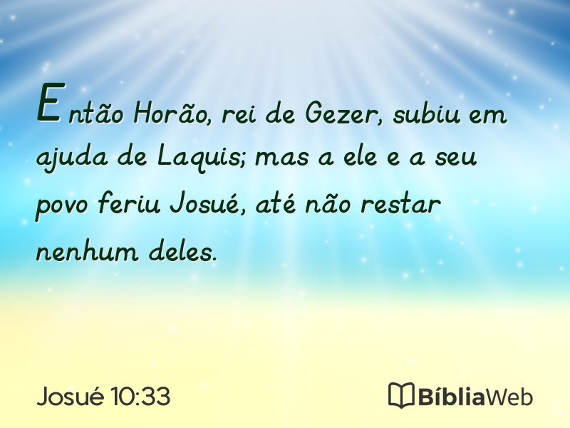 Josué 10:33 em imagem para compartilhar