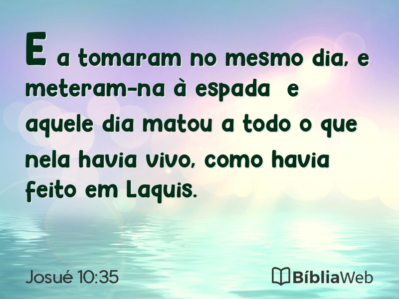 Josué 10:35 em imagem para compartilhar