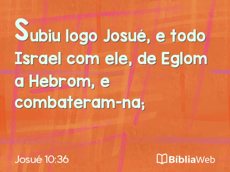 Josué 10:36 em imagem para compartilhar