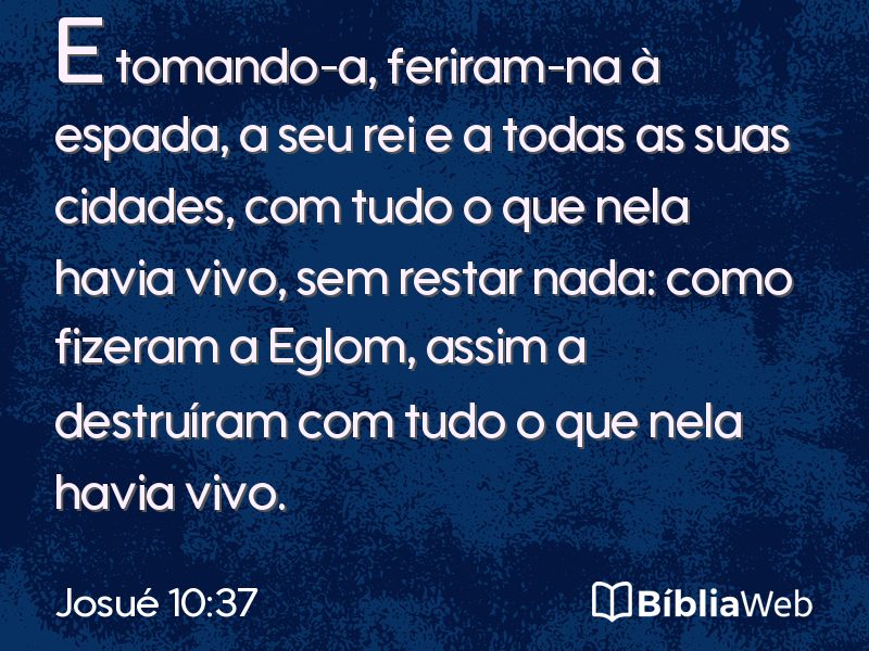 Josué 10:37 em imagem para compartilhar