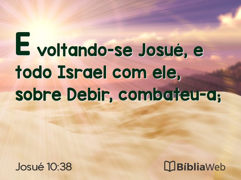 Josué 10:38 em imagem para compartilhar