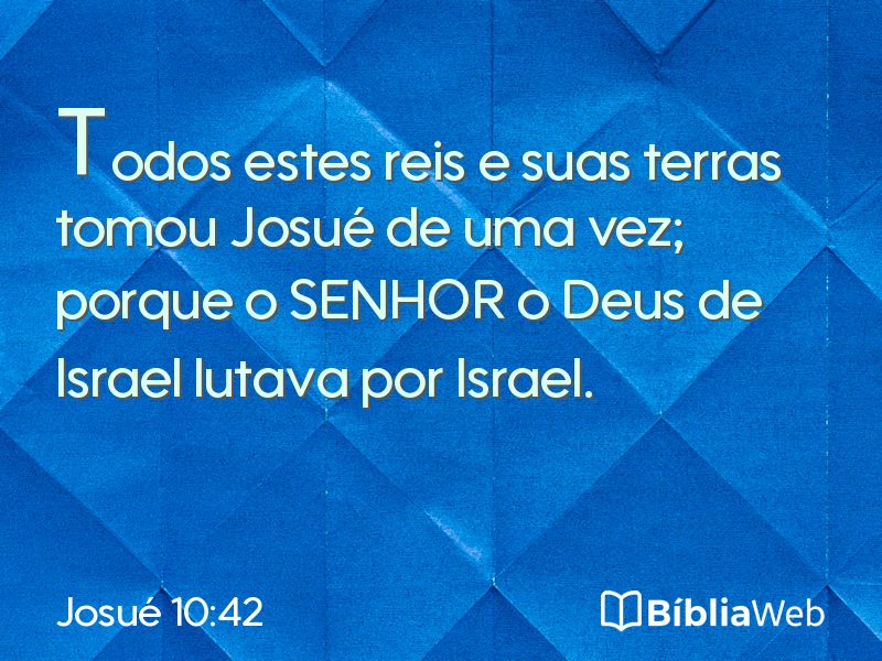 Josué 10:42 em imagem para compartilhar