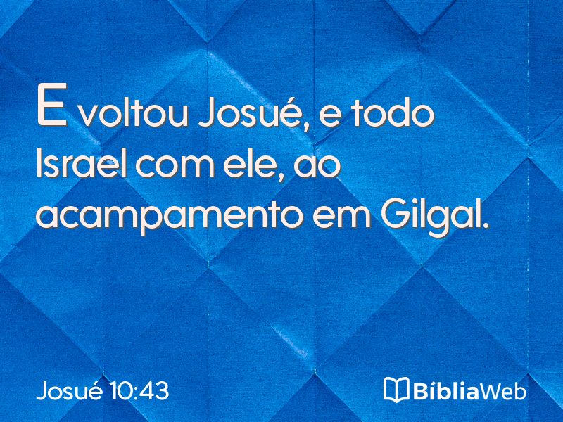 Josué 10:43 em imagem para compartilhar
