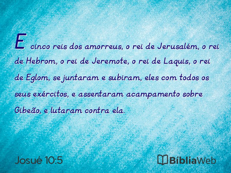 Josué 10:5 em imagem para compartilhar