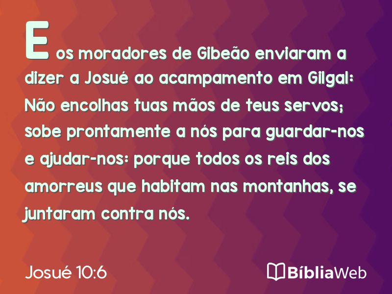 Josué 10:6 em imagem para compartilhar