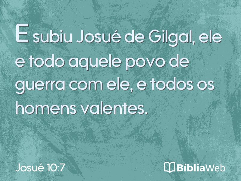 Josué 10:7 em imagem para compartilhar