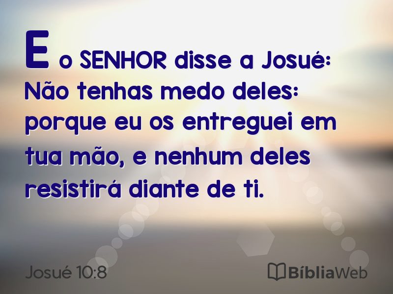 Josué 10:8 em imagem para compartilhar