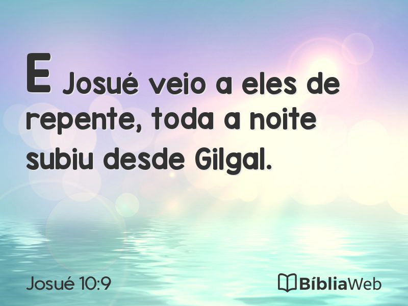 Josué 10:9 em imagem para compartilhar