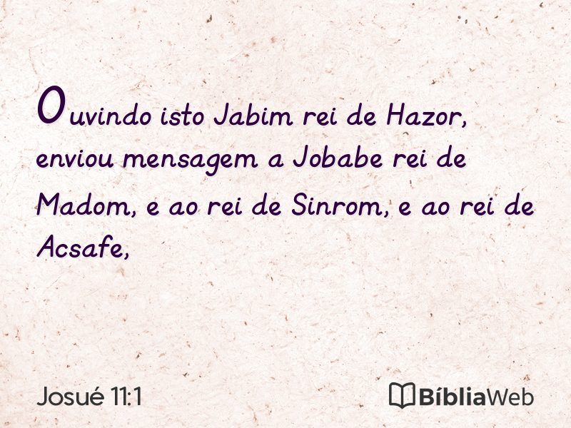 Josué 11:1 em imagem para compartilhar