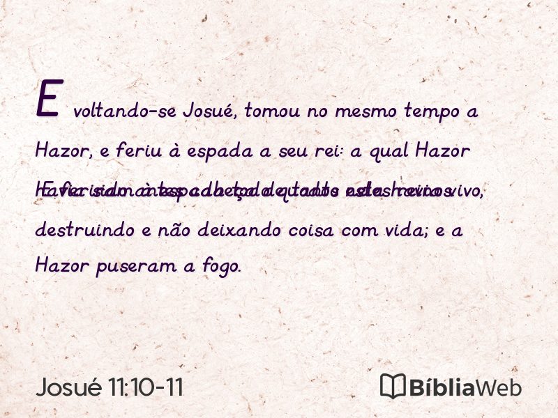 Josué 11:10-11 em imagem para compartilhar
