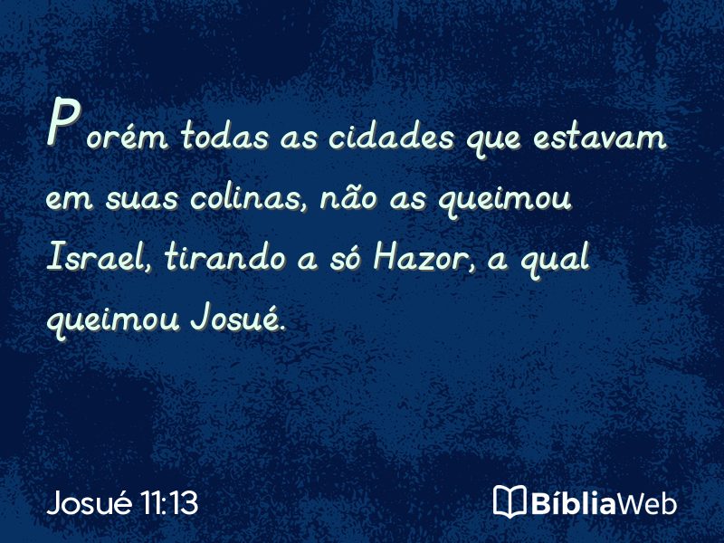 Josué 11:13 em imagem para compartilhar