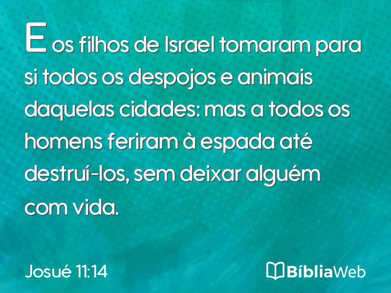 Josué 11:14 em imagem para compartilhar