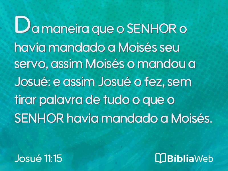 Josué 11:15 em imagem para compartilhar