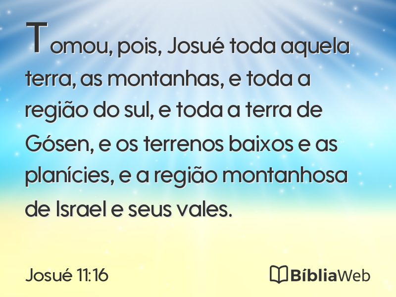 Josué 11:16 em imagem para compartilhar