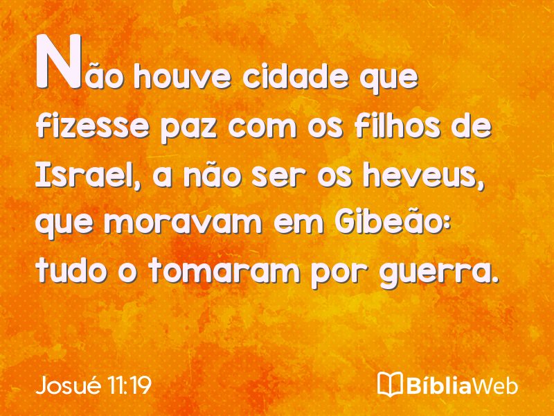 Josué 11:19 em imagem para compartilhar