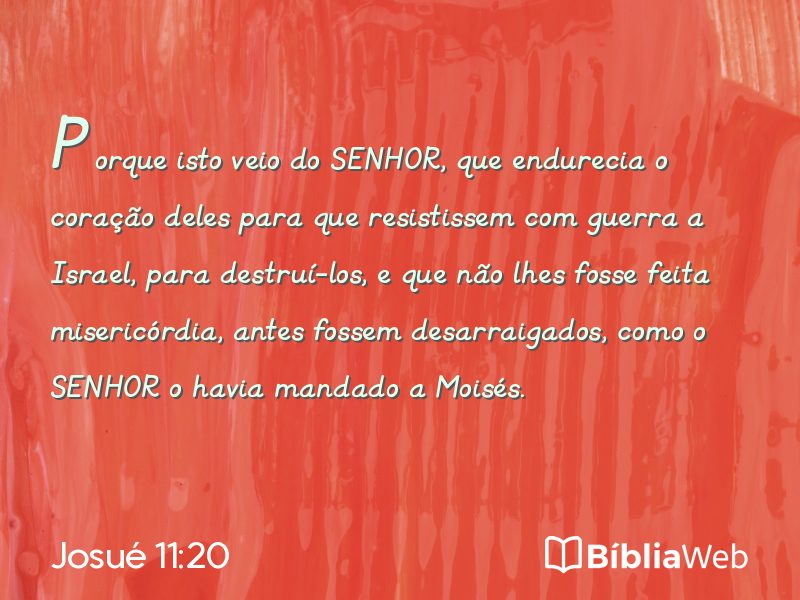 Josué 11:20 em imagem para compartilhar