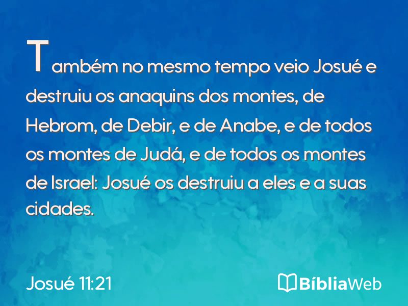 Josué 11:21 em imagem para compartilhar