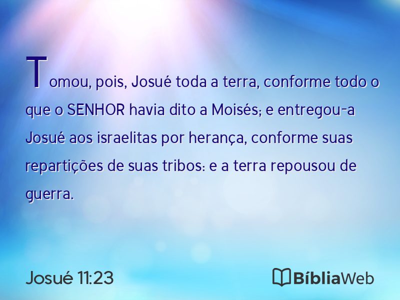 Josué 11:23 em imagem para compartilhar