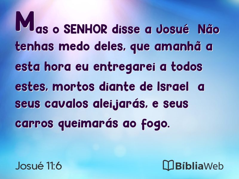 Josué 11:6 em imagem para compartilhar