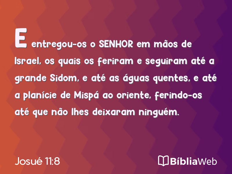 Josué 11:8 em imagem para compartilhar