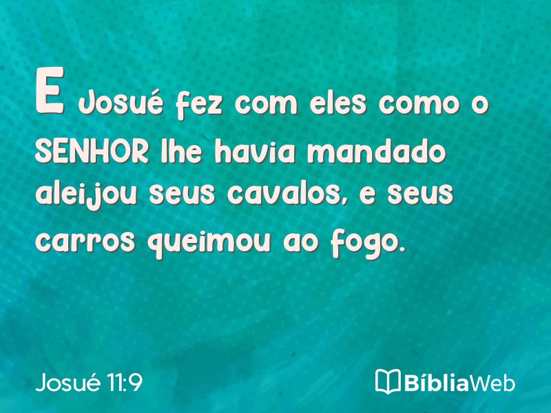 Josué 11:9 em imagem para compartilhar