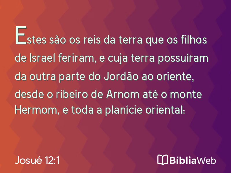 Josué 12:1 em imagem para compartilhar