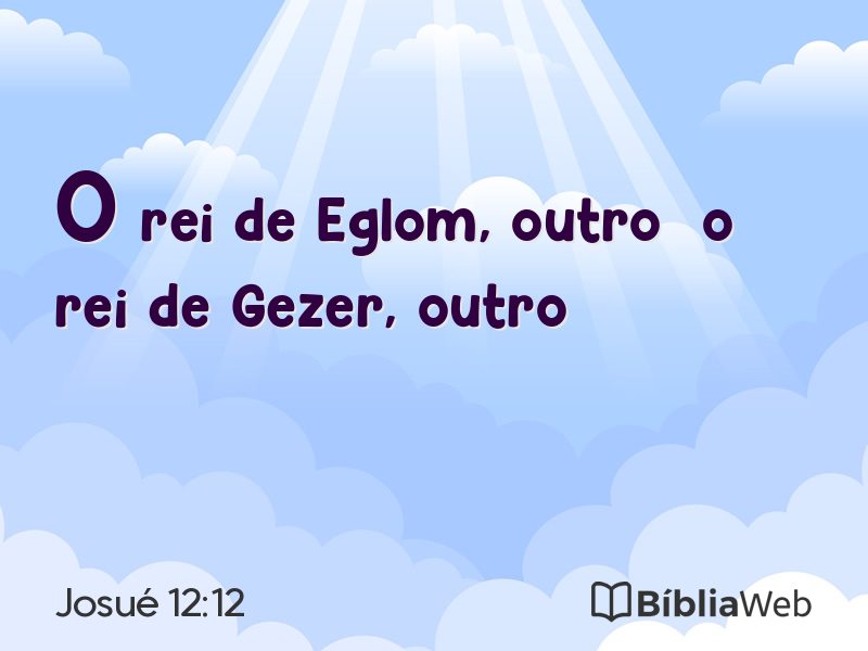Josué 12:12 em imagem para compartilhar