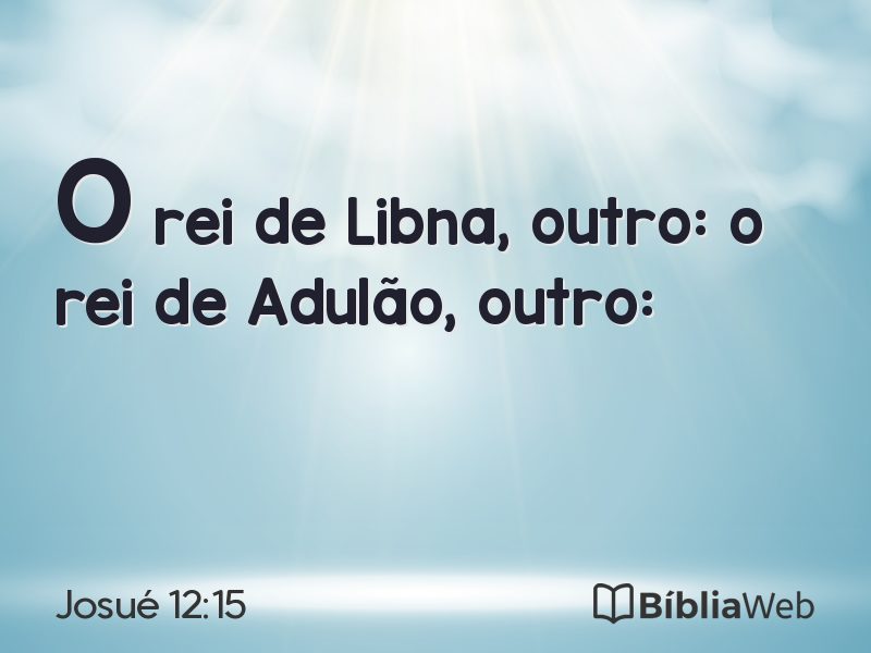 Josué 12:15 em imagem para compartilhar