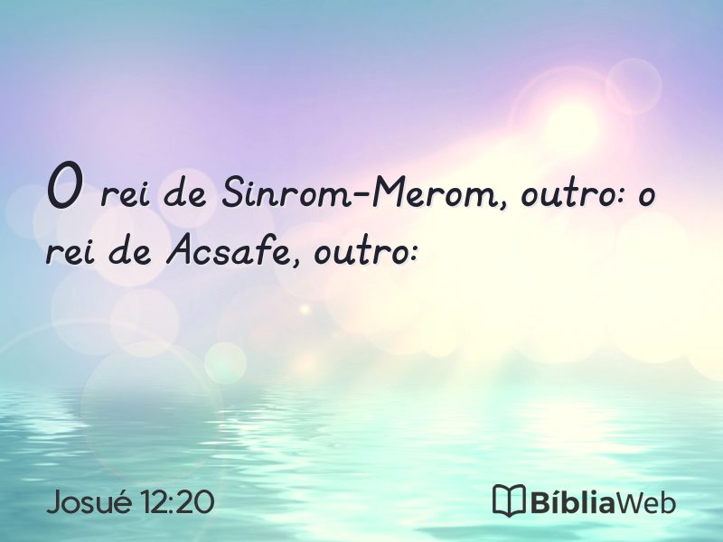 Josué 12:20 em imagem para compartilhar