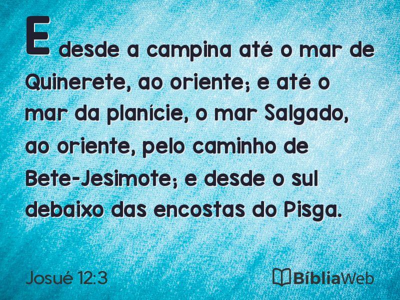 Josué 12:3 em imagem para compartilhar