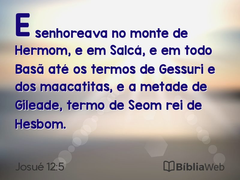 Josué 12:5 em imagem para compartilhar