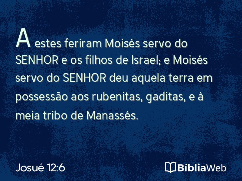 Josué 12:6 em imagem para compartilhar
