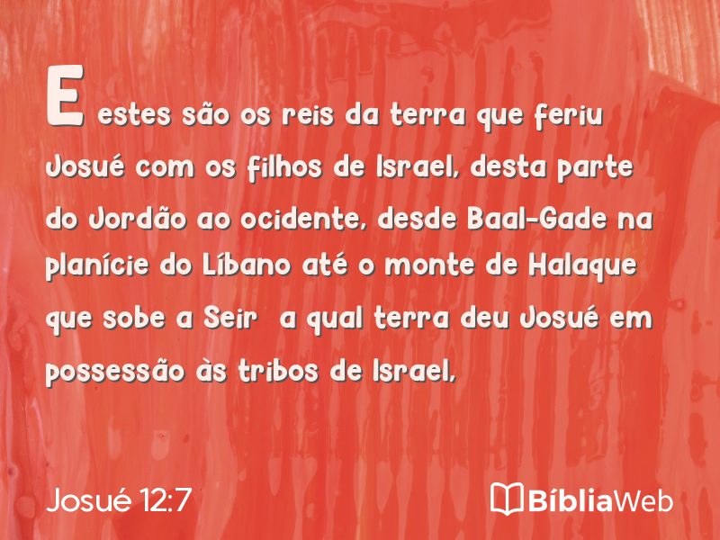 Josué 12:7 em imagem para compartilhar