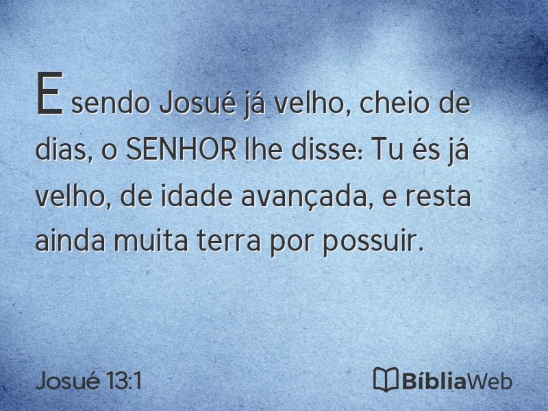 Josué 13:1 em imagem para compartilhar