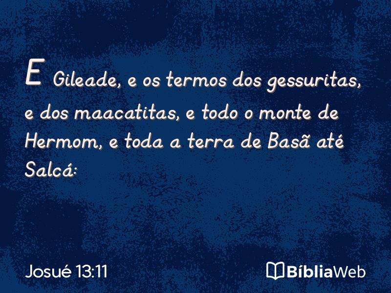 Josué 13:11 em imagem para compartilhar