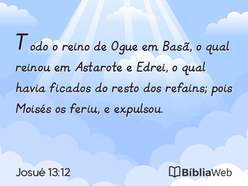 Josué 13:12 em imagem para compartilhar