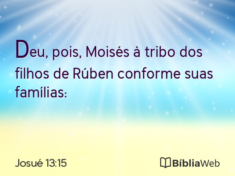 Josué 13:15 em imagem para compartilhar