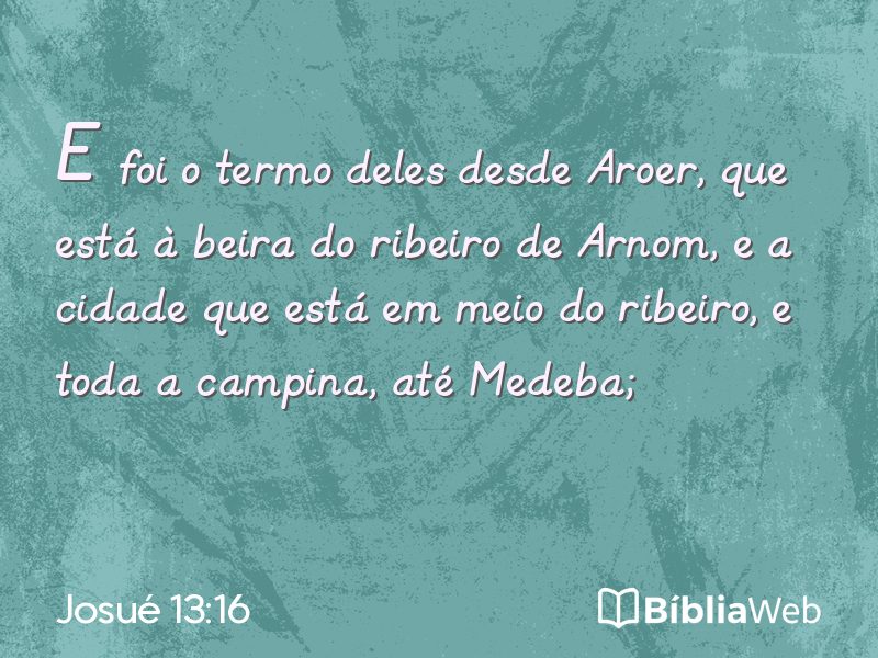 Josué 13:16 em imagem para compartilhar